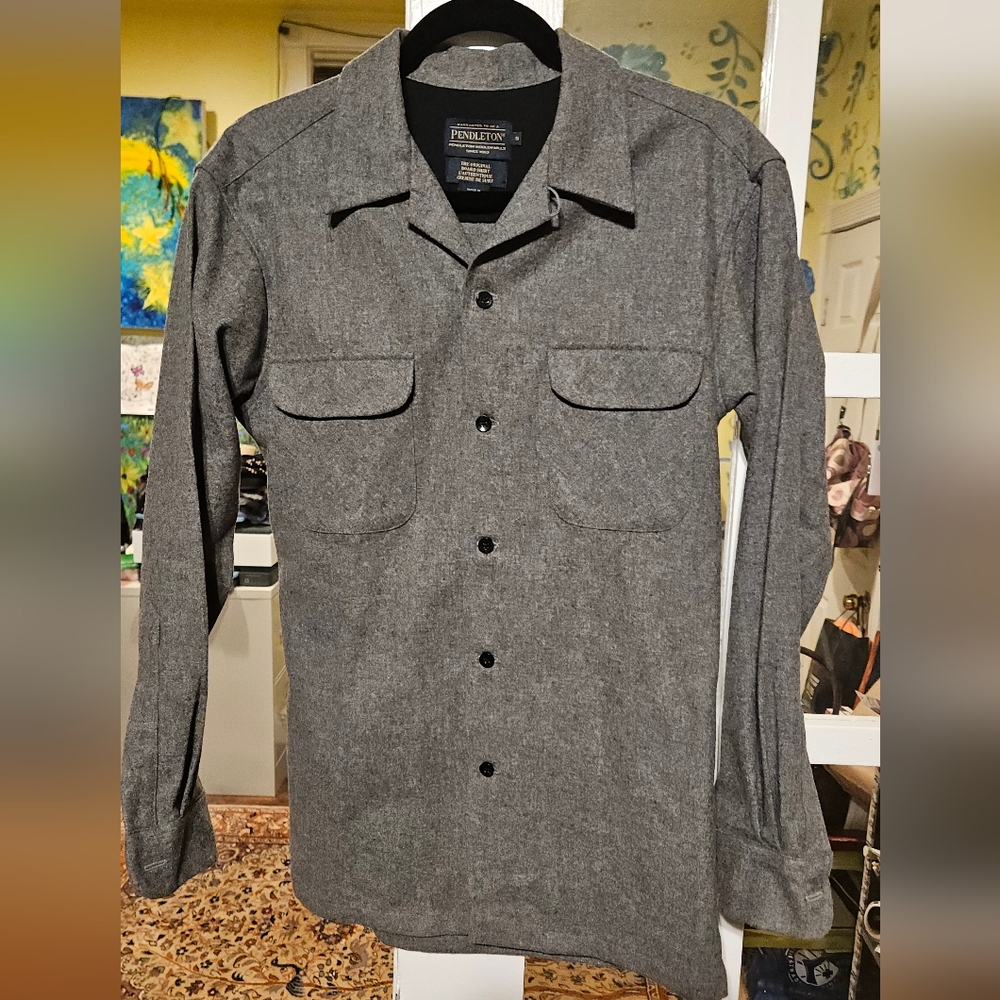 Pendleton Gray Wool Board Shirt